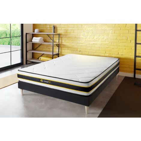 Materasso FLEXY 140x190cm - Spessore : 22cm - Molle insacchettate e memory foam - Rigido