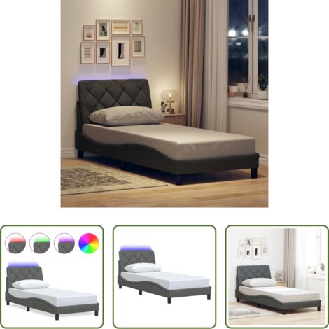 Materasso -  Giroletto con LED senza Materasso 80x200 cm Tessuto