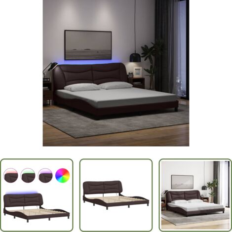 Materasso -  Giroletto con LED senza Materasso Hvar 180x200 cm Tessuto