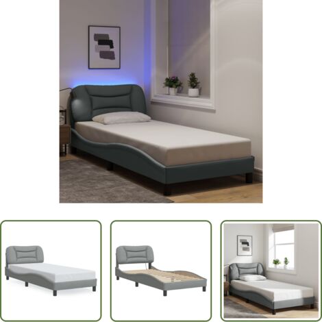Materasso -  Giroletto con LED senza Materasso Hvar 80x200 cm Tessuto