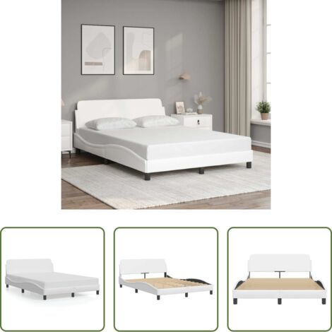 Materasso -  Giroletto Dover Bianco 120x200 cm in Similpelle