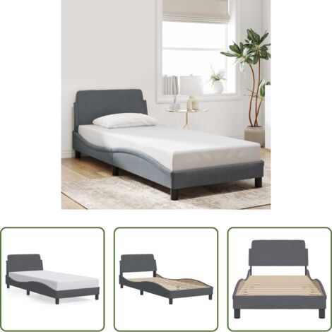 Materasso -  Giroletto Dover Grigio Scuro 80x200 cm Velluto