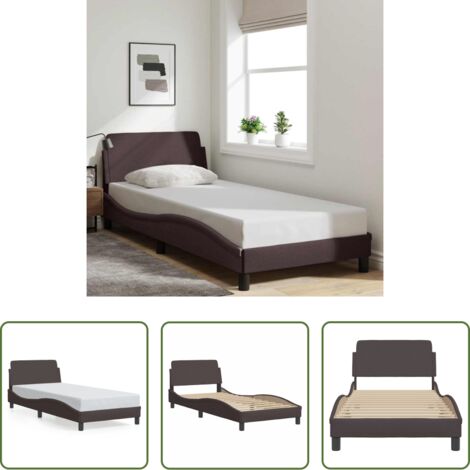 Materasso -  Giroletto Dover Marrone Scuro 80x200 cm Tessuto