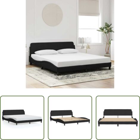 Materasso -  Giroletto Dover Nero 180x200 cm in Velluto