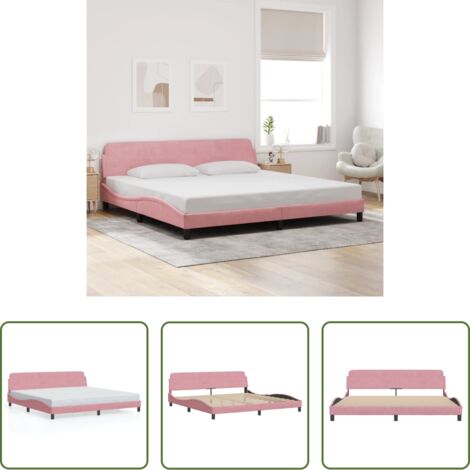 Materasso - Giroletto Dover Rosa 200x200 cm in Velluto