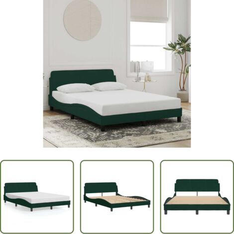 Materasso -  Giroletto Dover Verde Scuro 140x200 cm in Velluto