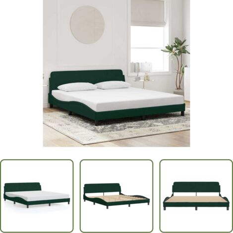 Materasso -  Giroletto Dover Verde Scuro 180x200 cm in Velluto