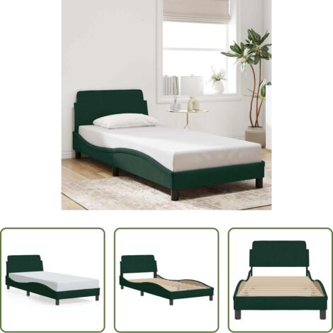 Materasso -  Giroletto Dover Verde Scuro 80x200 cm in Velluto