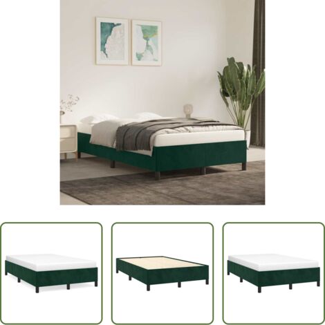 Materasso giroletto -  Giroletto senza Materasso Verde Scuro 120x190 cm Velluto