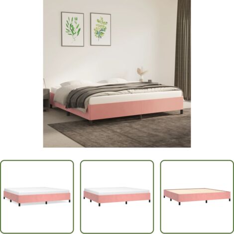 Materasso -  Giroletto Rosa 200x200 cm in Velluto