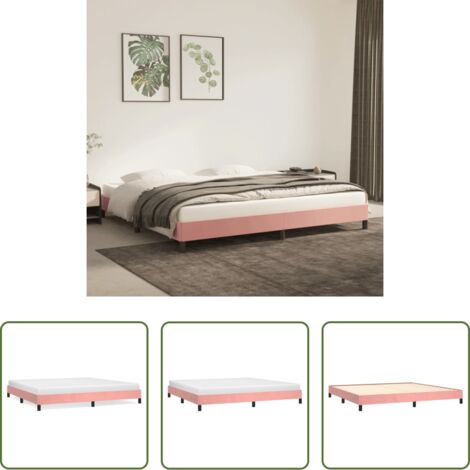 Materasso -  Giroletto Rosa 200x200 cm in Velluto