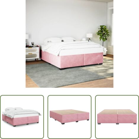 Materasso -  Giroletto Rosa 200x200 cm in Velluto