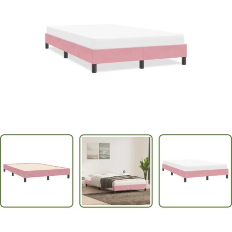 Materasso -  Giroletto senza Materasso Rosa 120x210 cm Velluto