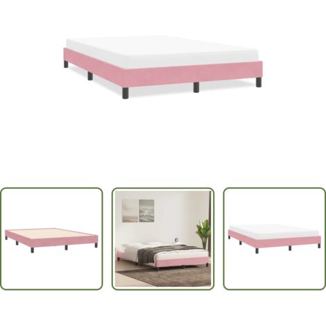 Materasso -  Giroletto senza Materasso Rosa 140x210 cm Velluto