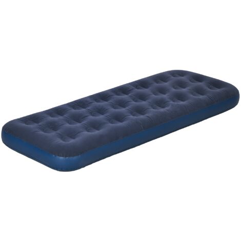 Materasso Gonfiabile Singolo con Pompa Manuale Inclusa 73x191x22 cm Blu