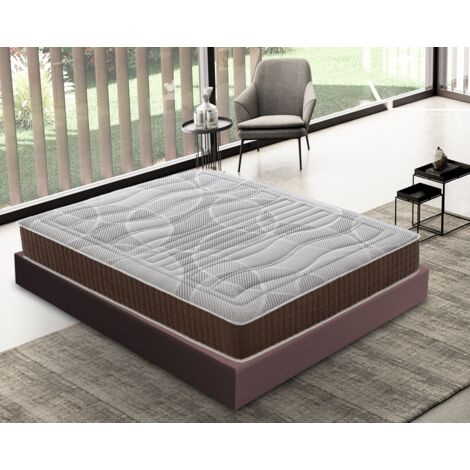 Materasso in Memory Foam - 13 Zone di Comfort - Alta densità - Reversibile - Ortopedico - Rigidità H3 200x200