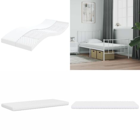 Materasso in Schiuma Bianco 100x210 cm 7 Zone Durezza 20 ILD - Schiuma 20 ild - Materasso a 7 zone