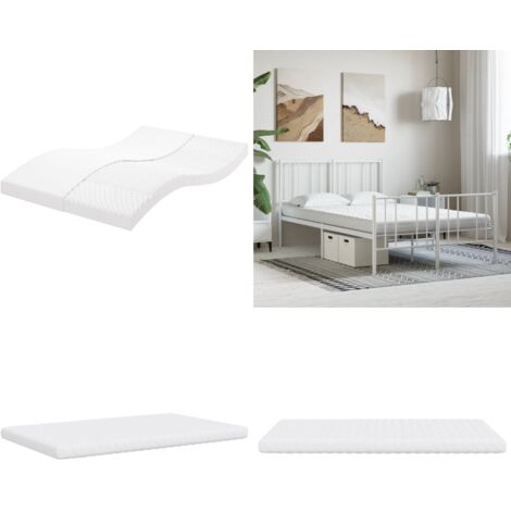 Materasso in Schiuma Bianco 120x200 cm 7 Zone Durezza 20 ILD - Schiuma 20 ild - Materasso a 7 zone