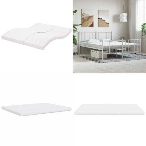 Materasso in Schiuma Bianco 200x220 cm 7 Zone Durezza 20 ILD - Schiuma 20 ild - Materasso a 7 zone