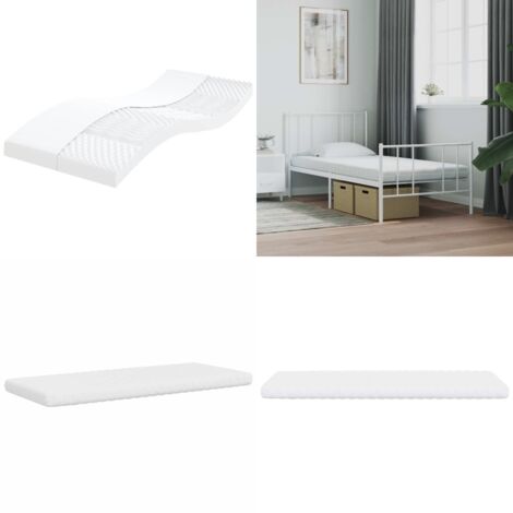 Materasso in Schiuma Bianco 90x220 cm 7 Zone Durezza 20 ILD - Schiuma 20 ild - Materasso a 7 zone