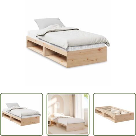 Materasso in schiuma -  Dormeuse con Materasso 90x190 cm in Legno Massello di Pino