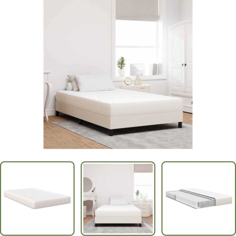 Materasso in tessuto -  Materasso da Letto con materasso Crema 120 x 200 cm Tessuto