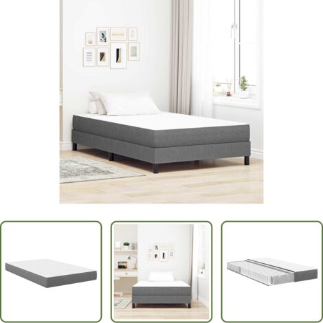 Materasso in tessuto -  Materasso da Letto Grigio chiaro 120 x 190 cm Tessuto