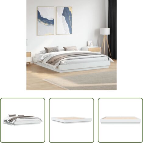 Materasso letto -  Giroletto Bianco 200x200 cm in Legno Multistrato