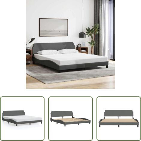 Materasso letto -  Giroletto Dover Grigio Scuro 180x200 cm Tessuto