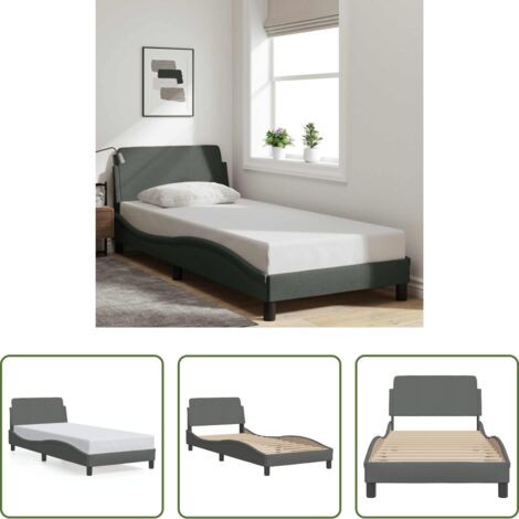 Materasso letto -  Giroletto Dover Grigio Scuro 80x200 cm Tessuto