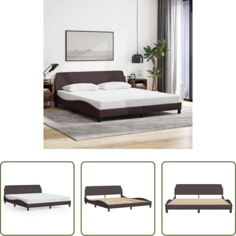 Materasso letto -  Giroletto Dover Marrone Scuro 180x200 cm Tessuto