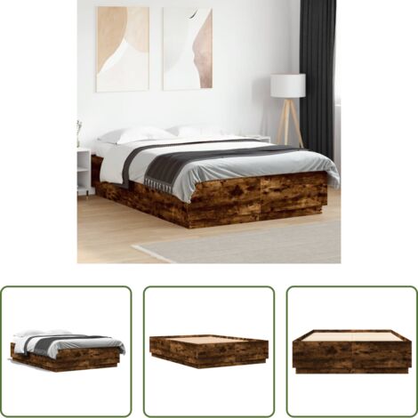 Materasso letto -  Giroletto Rovere Fumo 120x200 cm in Legno Multistrato