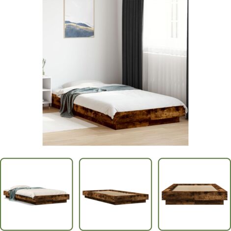 Materasso letto -  Giroletto Rovere Fumo 75x190 cm in Legno Multistrato