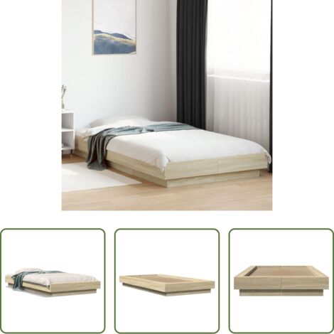 Materasso letto -  Giroletto Rovere Sonoma 90x200 cm in Legno Multistrato