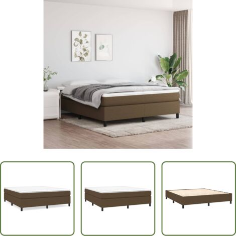 Materasso letto -  Struttura Letto a Rete a Molle Marrone Scuro 180x200 cm Tessuto