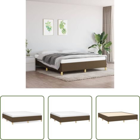 Materasso letto -  Struttura Letto a Rete a Molle Marrone Scuro 180x200 cm Tessuto