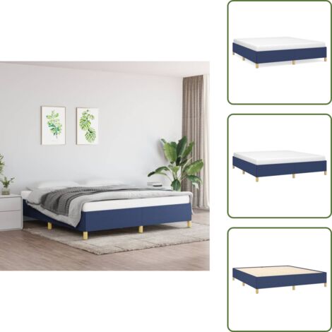 Materasso letto - vidaXL Struttura Letto a Rete a Molle Blu 180x200 cm in Tessuto - Letto in tessuto