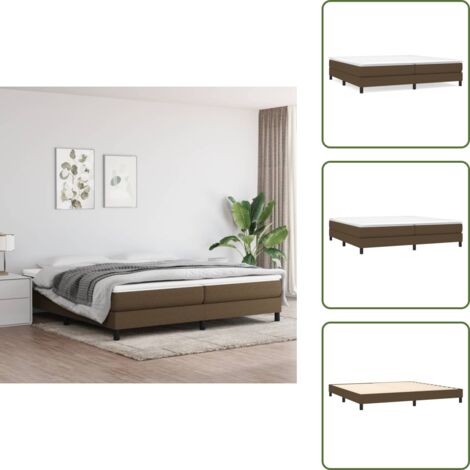 Materasso letto - vidaXL Struttura Letto a Rete a Molle Marrone Scuro 200x200 cm in Tessuto -