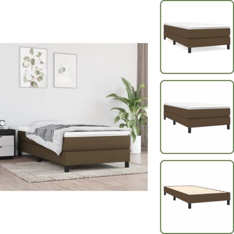 Materasso letto - vidaXL Struttura Letto a Rete a Molle Marrone Scuro 90x200 cm Tessuto - Letto con molle