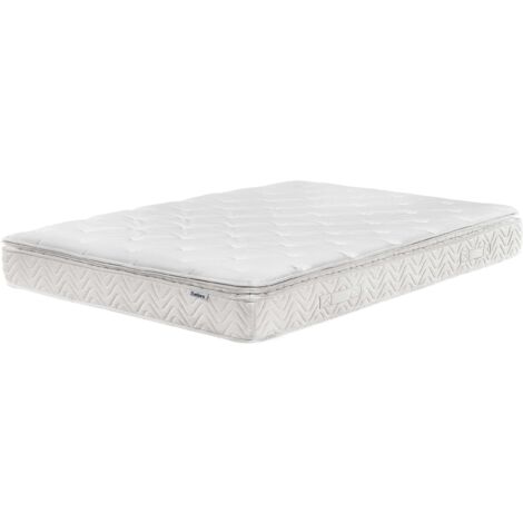 Materasso matrimoniale rigido con molle insacchettate tessuto in bambù 180 x 200 cm 7 zone di rigidità Luxus
