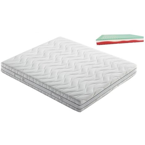 Materasso Matrimoniale TRIO LIFE a tre strati con memory foam tessuto sfoderabile 160X190 CM