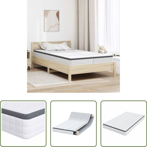 Materasso morbido -  Materasso 2 pcs Bianco e Grigio 60 x 200 cm Molla Bonell