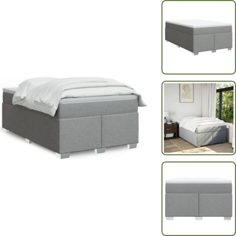 Materasso morbido - vidaXL Giroletto a Molle con Materasso Grigio Chiaro 120x200cm Tessuto - Coprimaterasso