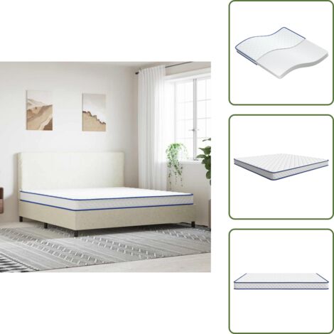 Materasso morbido - vidaXL Materasso Viscoelastico Bianco 200x200x17 cm Morbido - Materasso per sonno