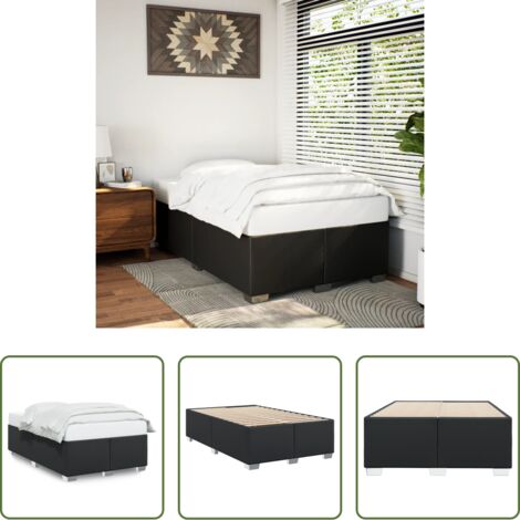 Materasso per camera da letto -  Giroletto Nero 120x200 cm in Similpelle