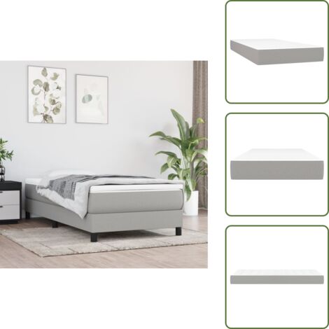 Materasso per dormire - vidaXL Materasso a Molle Insacchettate Rigidità Media Grigio Chiaro 90x190x20 cm - Materasso con supporto medio-duro