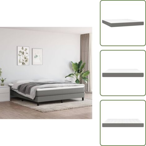 Materasso per dormire - vidaXL Materasso a Molle Insacchettate Rigidità Media Grigio Scuro 160x200x20 cm - Materasso con supporto medio-duro