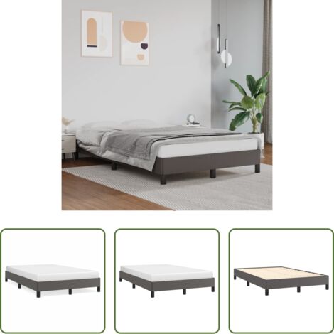 Materasso per letto -  Giroletto Grigio 120x200 cm in Similpelle