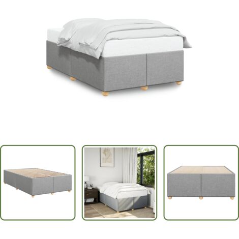 Materasso per letto -  Giroletto senza Materasso Grigio Chiaro 120x190 cm in Tessuto
