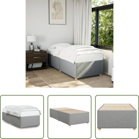 Materasso per letto -  Giroletto senza Materasso Grigio Chiaro 80x200 cm Tessuto